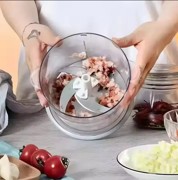 🥕 Hachoir Manuel Multifonction 5-en-1 – Découpe Légumes, Fruits & Fromage en 30 Secondes ! – Image 2
